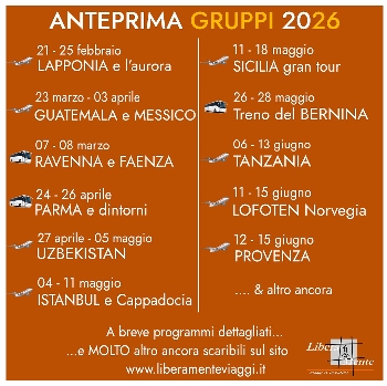 ANTEPRIMA GRUPPI 2026 